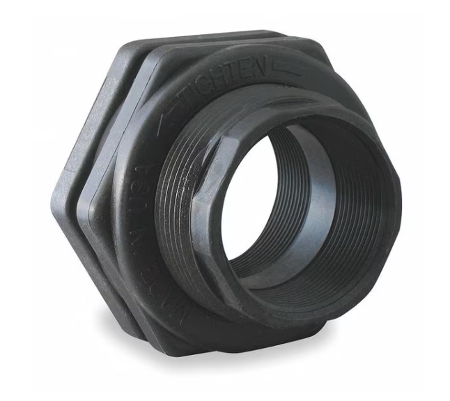 SEO Title: 1" PVC Bulkhead Fitting with EPDM Gasket – Socket x Socket SEO Title: 1" PVC Bulkhead Fitting with EPDM Gasket – Socket x Socket
